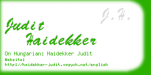 judit haidekker business card